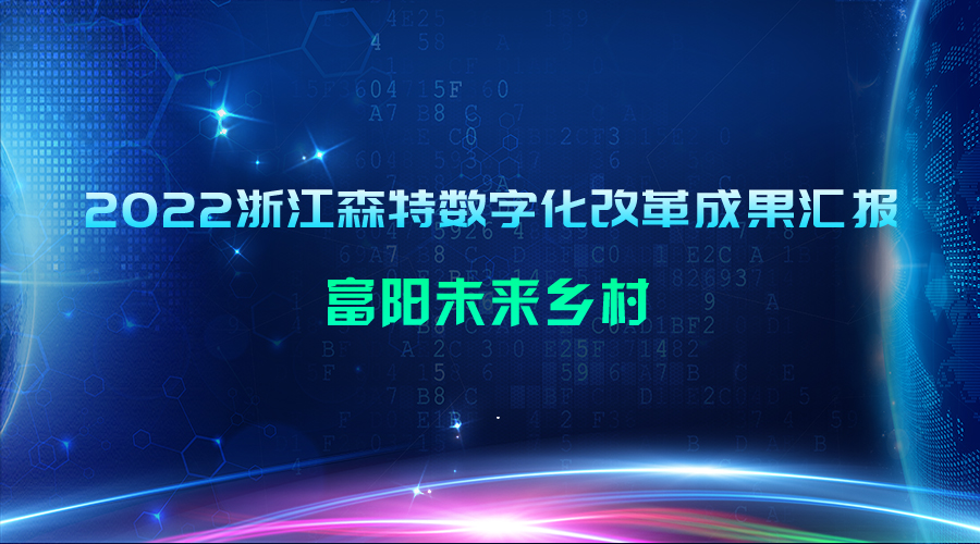 2022浙江森特数字化改革成果汇报：富阳未来乡村