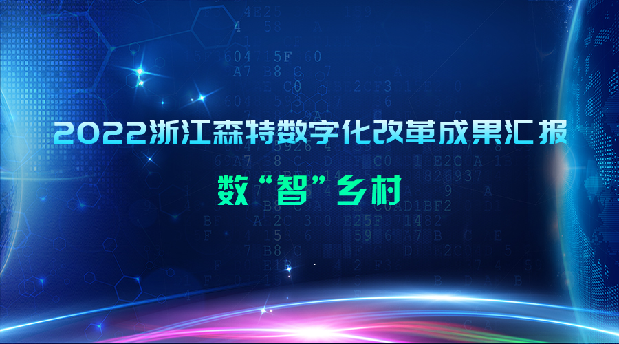 2022浙江森特数字化改革成果汇报：数“智”乡村